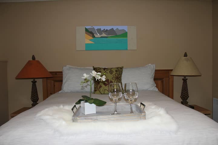 Bedroom 1 - Queen size bed, dresser and full closet. 