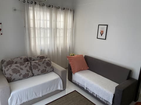 Ground floor apartment with garage at the door and air cond.