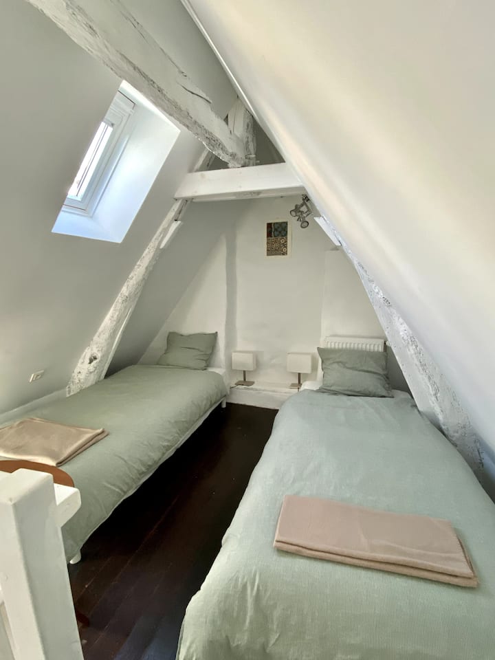 2º piso 
Dormitorio n°2 : 2 camas de 90x200 cm.