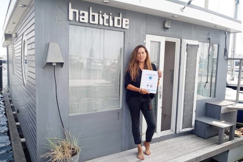 Habitide - unique natural houseboat at Baltic Sea