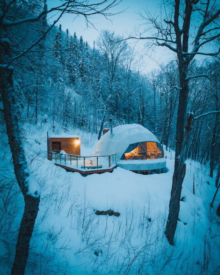 Dômes Charlevoix Luxus in den Bergen Einheit 1 Kuppelhäuser zur