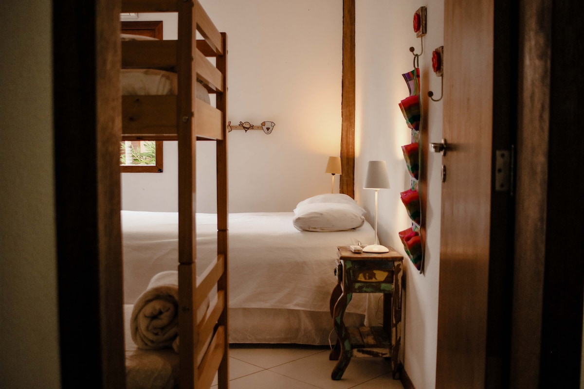 Bedroom 2 - double bed and bunk bed