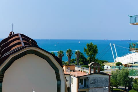 Apartamento de Luxo do Mar sem fim no centro de Salerno