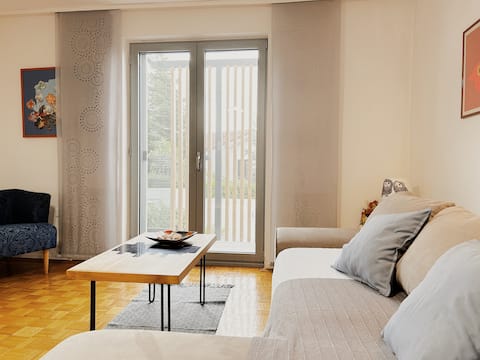Spacious Apartment with Terrace Near Sandy Beach