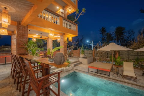 Beach Front/ 8 BR/ Hidden Beach Pool Villa- Hoi An