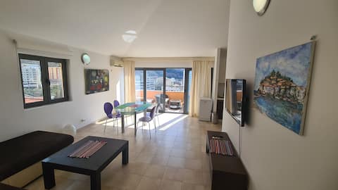 Top Airbnb: Pool view two bedroom apartment in Becici Sunset in Bečići