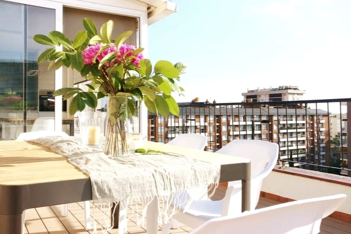 Sunny terrace penthouse by Camp Nou Free Nespresso