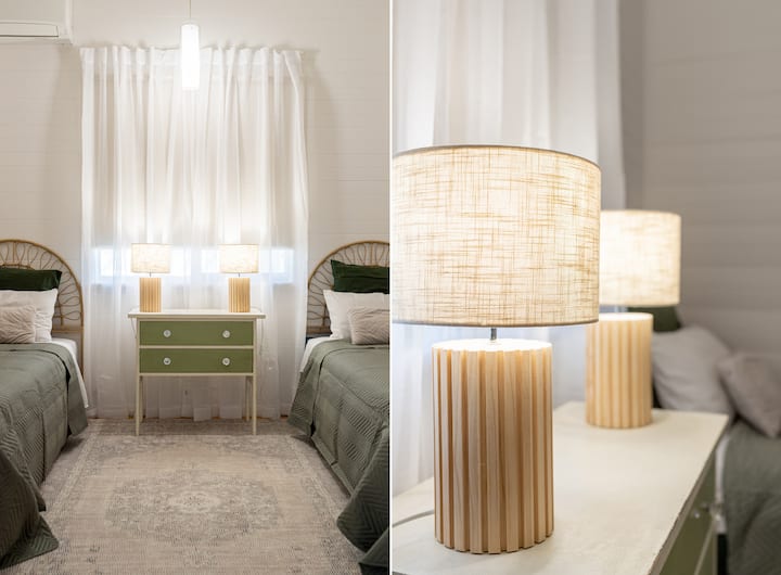 Super comfy beds make up this room with the added comfort of reverse cycle air con.