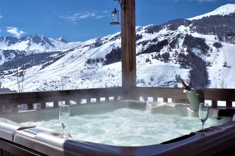 Charming Chalet w/ Mountain & Slope Views, Jacuzzi
