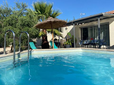 New villa with pool near Valras Beach