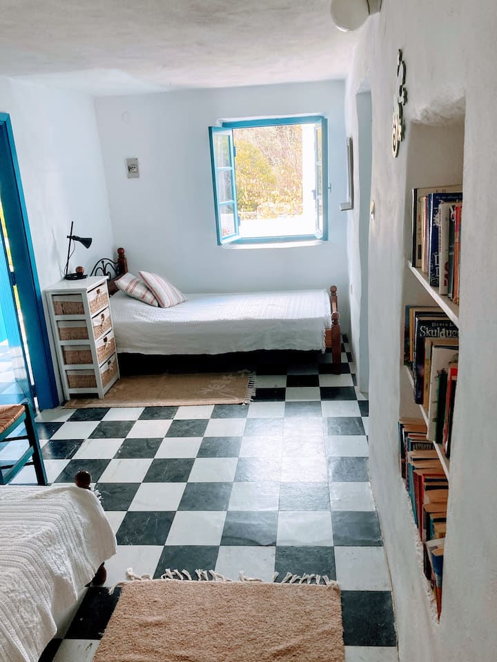 Children's room looking out to own terrace