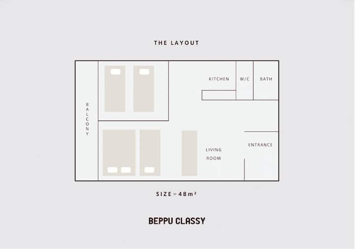 Beppu Classy*renovated*freepark*wifi*7ppl* 7minst - 벳푸시