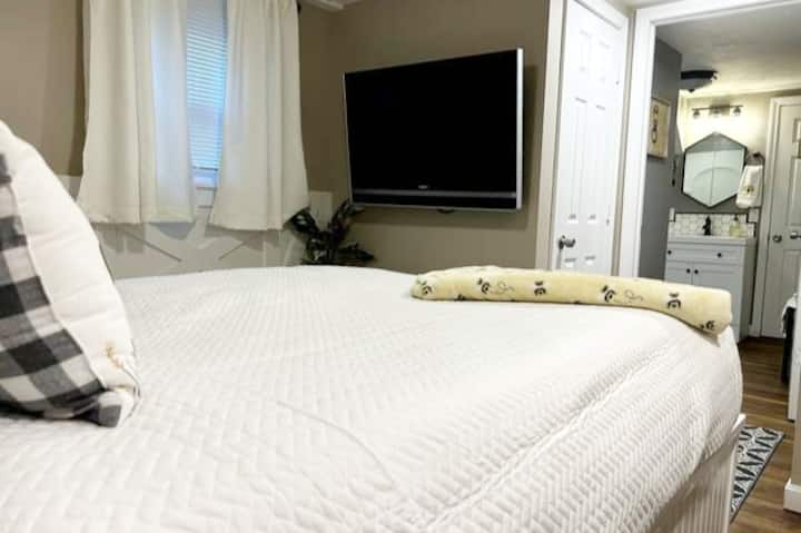 The view from the queen bed.  