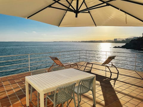 Mediterranean Beachfront Villa with Stunning Views