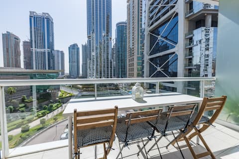 Popular Airbnb listing: Large Boutique Condo by Metro - Walk to the Beach! in Al Thanyah Fifth