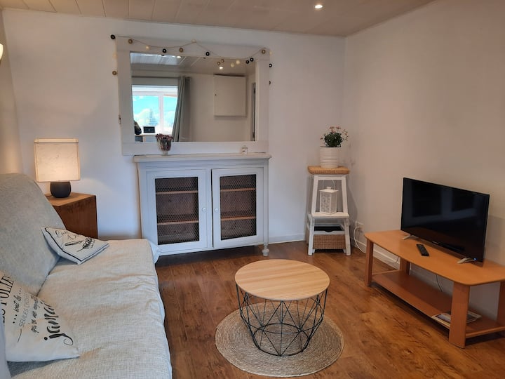 带平板电视的客厅