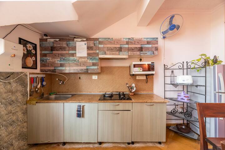 Enjoy the process of preparing your own food in the well-maintained and tidy kitchen.