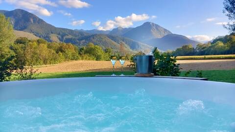 Comfortable cottage with spa and Pyrenees view