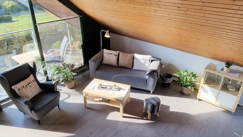 Cozy home with covered balcony