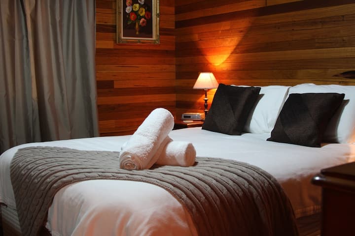 Main Bedroom at night.