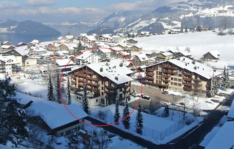 Apartment with pool + sauna, near Lake Lucerne