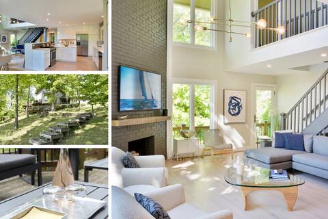 Modern Waterfront: Quiet but close to Everything.