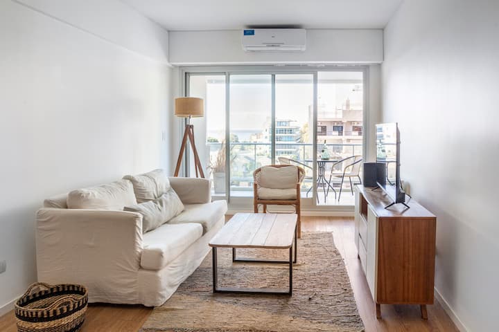 Departamento de 1 dormitorio en Vicente López con piscina climatizada y balcón terraza