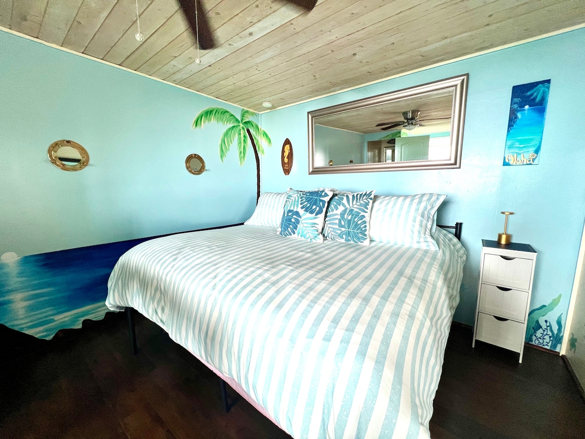 מיטת קינג סייז עם כיסוי 4 אינץ'