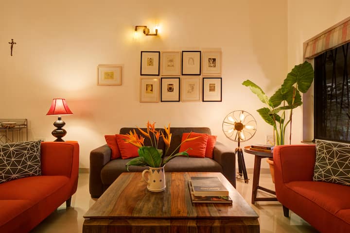 Modern 2 Bed Pool Villa- Nerul/candolim -Long Term - Goa