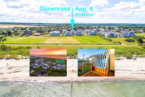Dünenrose 4, large balcony, view of the Baltic Sea, 3 rooms