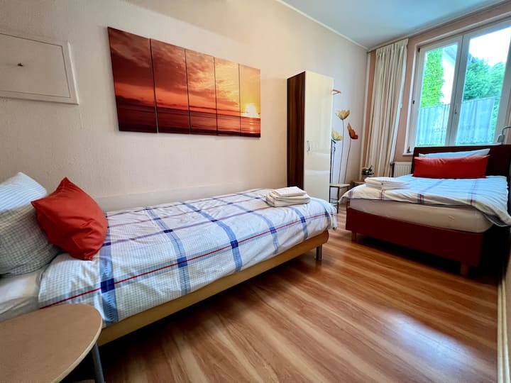 Bedroom 2 with two beds 100X200