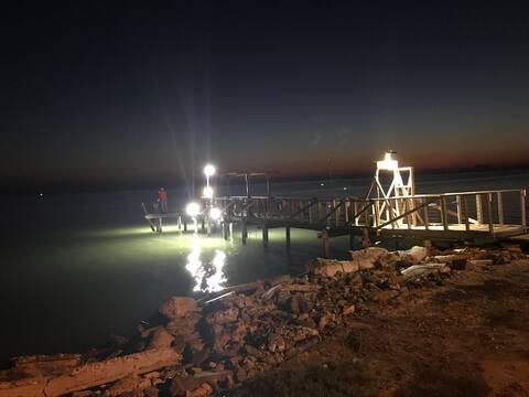 Indianola Waterfront Cabin with  Lighted Pier