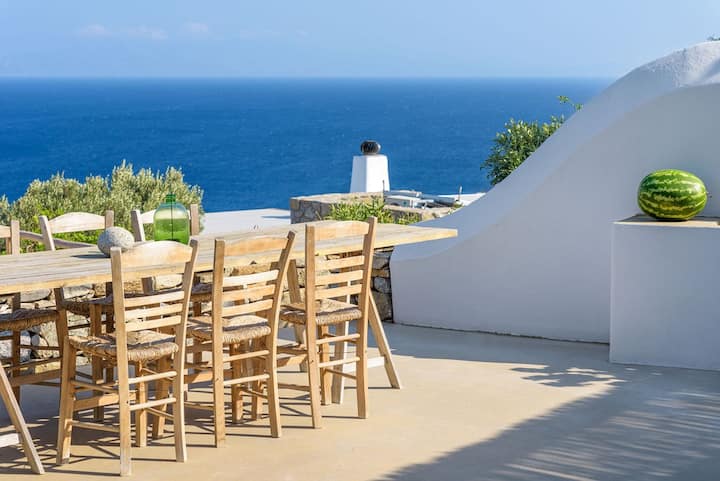 Amazing Sea View, Mykonian Villa with Private Pool - Cycladic houses  (Greece) for Rent in Mykonos, Cyclades, Greece - Airbnb