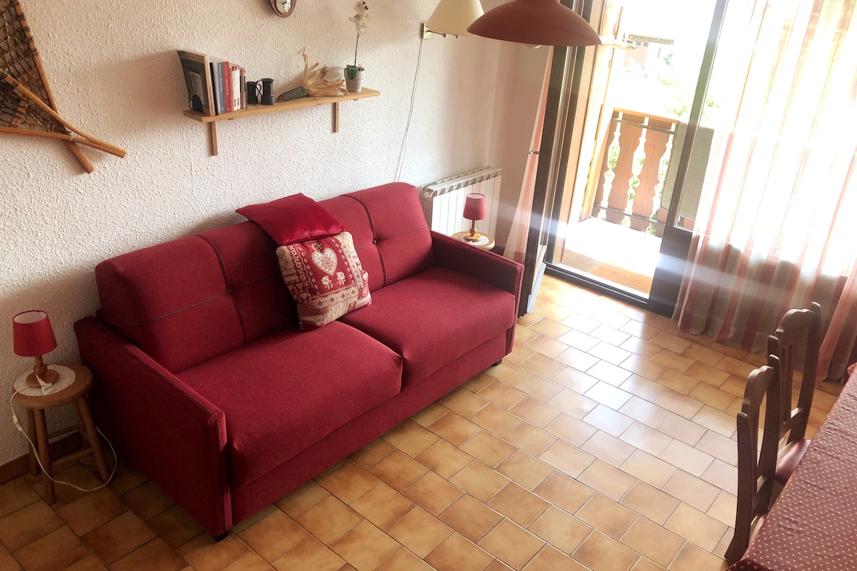 Erfolgreiche Airbnb-Immobilie: 2-star furnished tourist studio in Carroz center in Arâches La Frasse