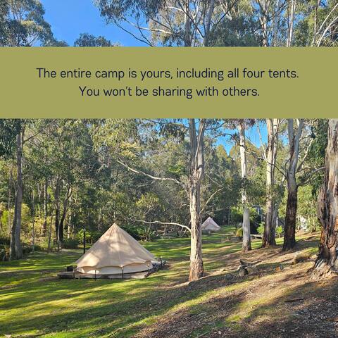Base Glamp Bruny – Near Hotel Bruny, heated tents gallery image 2