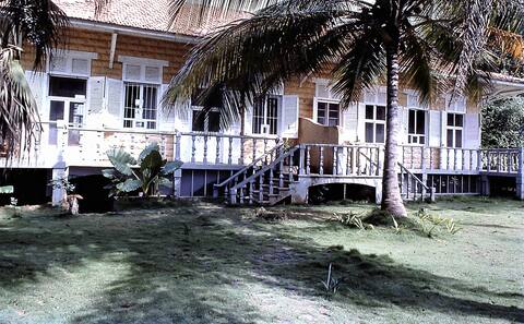 Colonial House facing the sea in Sao Tome.