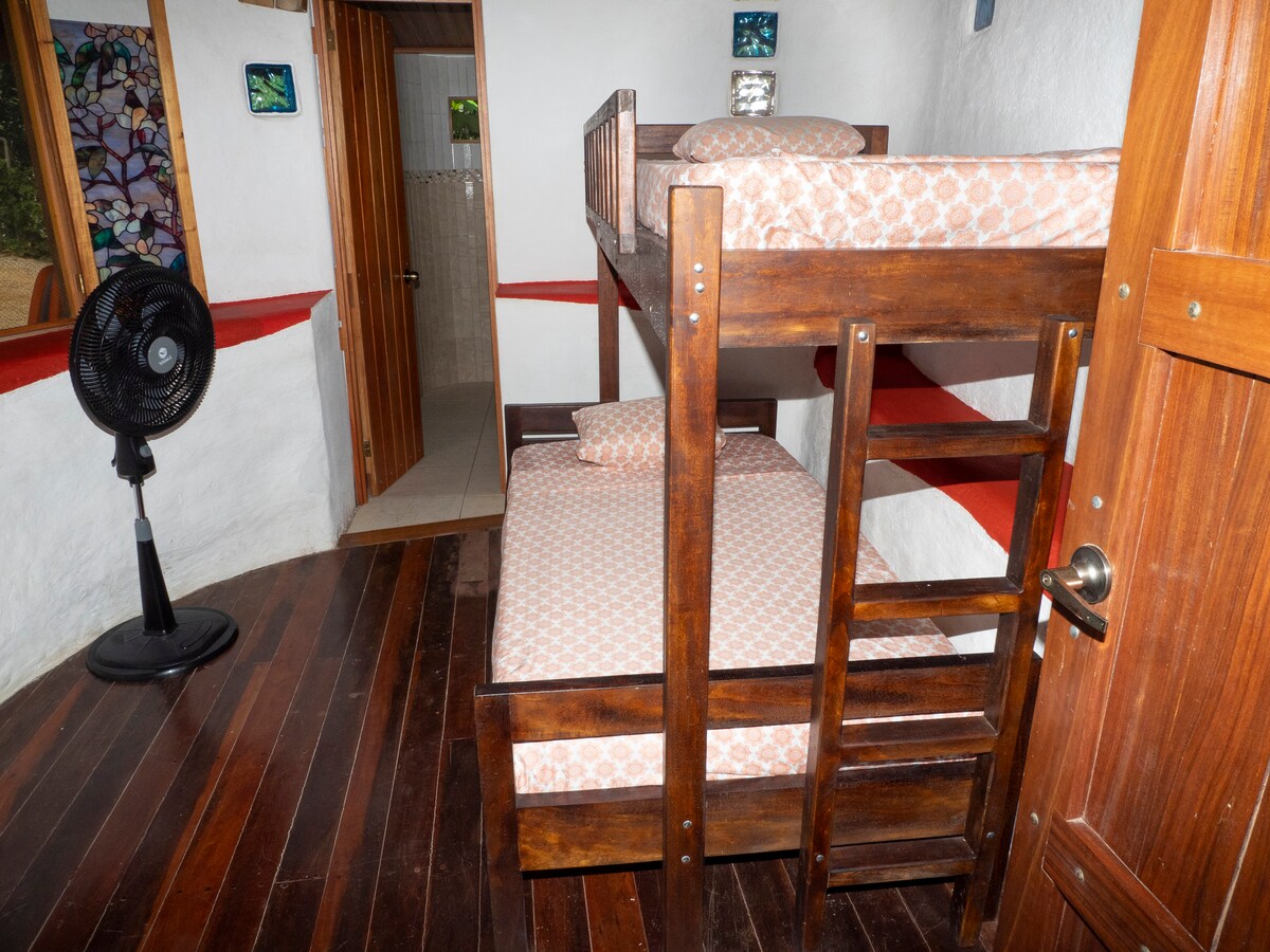 Room #2 has a bunkbed 120cm and 90cm width