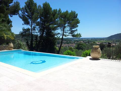 Large authentic  property,  pool,  stunning view