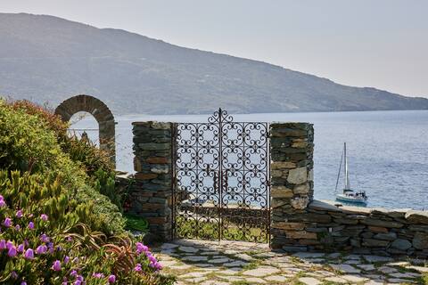 Eclectic suite with access to the sea and pool.