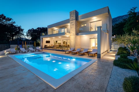 Luxury Villa Tanicius with heated pool, gym