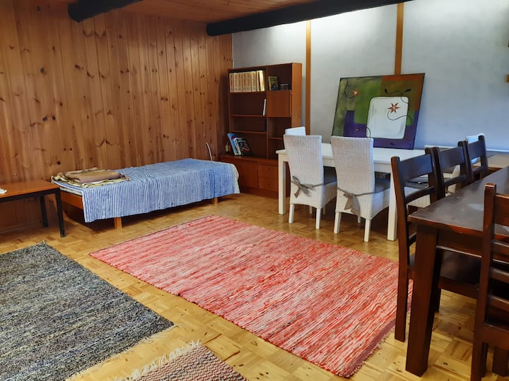 Suur lisatuba eraldi sissepääsuga lisatasu eest/ suur exstra tuba oma sissepääsuga lisatasu eest. 