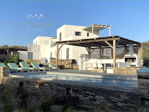 The Thebaids: Luxury Villa on Plaka Beach.