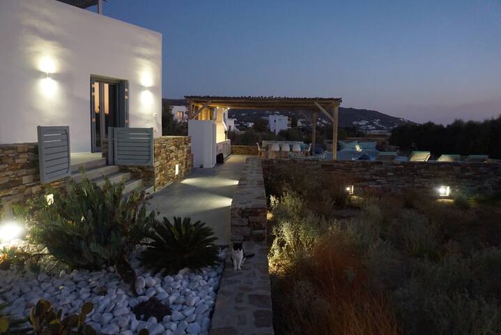 Les Thébaïdes: Luxury Villa on Plaka Beach. gallery image 2