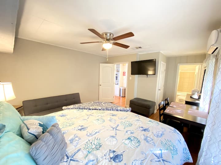 Plenty of additional seating in front bedroom to watch tv or sit and enjoy a meal!