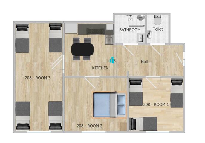 3 BDR cosy apartment in the city center (9 pax) gallery image 3