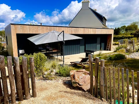 New wood house PMR between sea and forest.