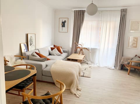 A cozy nordic style apartment close to the airport