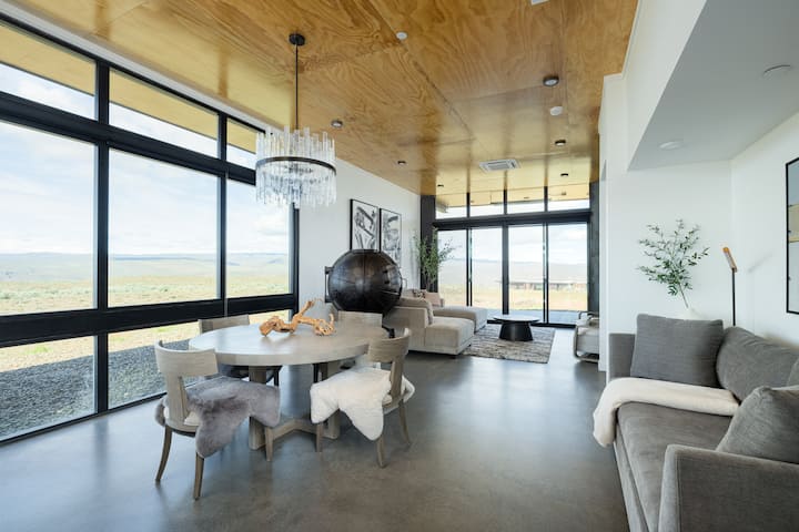 Open living room with heated floor