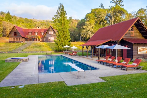 Private Estate with Vineyard, Courts, Lake & Pool