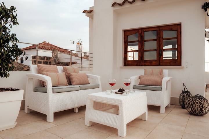 Charming old town home with terrace.